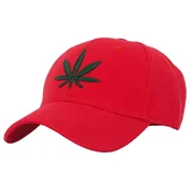 Czapki męskie - Czapka Z Daszkiem Weed Czerwona - miniaturka - grafika 1