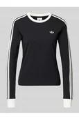 Bluzki damskie - Bluzka z długim rękawem o kroju regular fit z mieszanki bawełny - adidas Originals - miniaturka - grafika 1