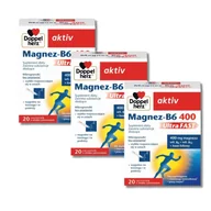 Witaminy i minerały - 3x Doppelherz® aktiv Magnez-B6 400 UltraFAST, 3x20 saszetek ZESTAW - miniaturka - grafika 1