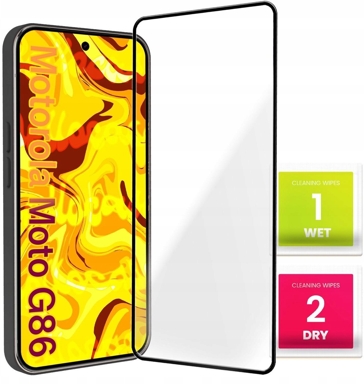 Szkło Hartowane Do Motorola Moto G86 / G86 Power Pełne, 5D, Szybka, 9H