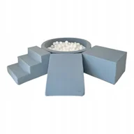 Suche baseny - Piankowy zestaw do zabawy z basenem 30x90/200 piłek- niebieski- DOWOLNY MIX - miniaturka - grafika 1