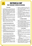Instrukcje stanowiskowe BHP - IAB04 INSTRUKCJA BHP PRZY OBSŁUDZE TOKARKI DO DREWNA, HN - PŁYTA ELASTYCZNA 0,4MM; (245X350MM) - miniaturka - grafika 1