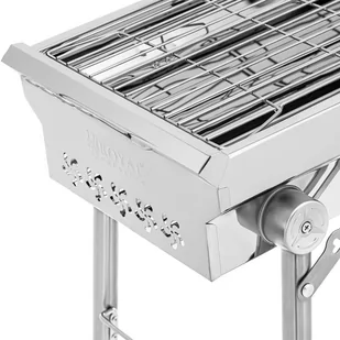 Grill węglowy ze składanym rusztem 43 x 25 cm STAL - Inne urządzenia gastronomiczne - miniaturka - grafika 3