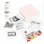 Drukarki kart i etykiet - Mini drukarka etykiet Phomemo M02 różowa 203dpi / do 50mm / BT / w zestawie z taśmami Q22-RMS2 KUP z zamiennikami i oszczędzaj! - ZADZWOŃ 730 811 399 - miniaturka - grafika 1