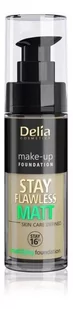DELIA Stay Flawless Matt Podkład matujący 406 Cookie 30ml - Podkłady do twarzy - miniaturka - grafika 1