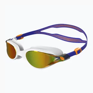 Okulary pływackie Speedo Vue Mirror white/true cobalt/manderin peel/smoke - Maski do nurkowania - miniaturka - grafika 1