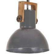 Lampy sufitowe - VidaXL Industrialna lampa wisząca, 25 W, szara, okrągła, 32 cm, E27 320852 VidaXL - miniaturka - grafika 1