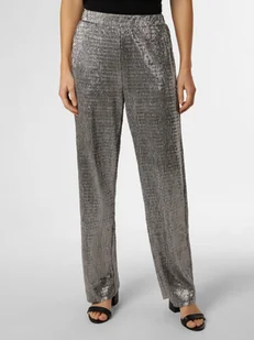 Vila Spodnie Kobiety Sztuczne włókno srebrny jednolity, S - Spodnie damskie - miniaturka - grafika 1