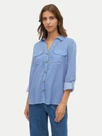 Koszule damskie - Vero Moda Koszula Bumpy 10275283 Niebieski Regular Fit - miniaturka - grafika 1