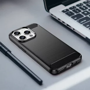 Etui APPLE IPHONE 15 PRO Nexeri Carbon Pancerne czarne - Etui i futerały do telefonów - miniaturka - grafika 4