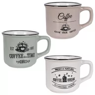 Kubki - 3-częściowy komplet kubków ceramicznych Coffee, 180 ml - miniaturka - grafika 1