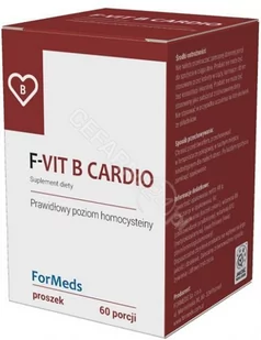 ForMEDS F-VIT B CARDIO B12 (metylokobalamina), witamina B6 kwas foliowy. 60 porcji 299 - Serce i układ krążenia - miniaturka - grafika 1