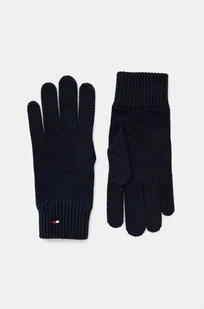 Tommy Hilfiger rękawiczki z domieszką kaszmiru kolor granatowy AW0AW16435 - Rękawiczki - miniaturka - grafika 1