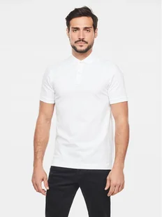 G-Star Raw Polo Dunda D11595-5864 Biały Regular Fit - Koszulki męskie - miniaturka - grafika 1