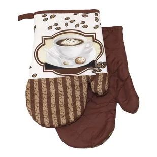 Euromat Rękawice Kuchenne z Magnesem Cappuccino II 9578B 11363 - Fartuchy i rękawice kuchenne - miniaturka - grafika 1