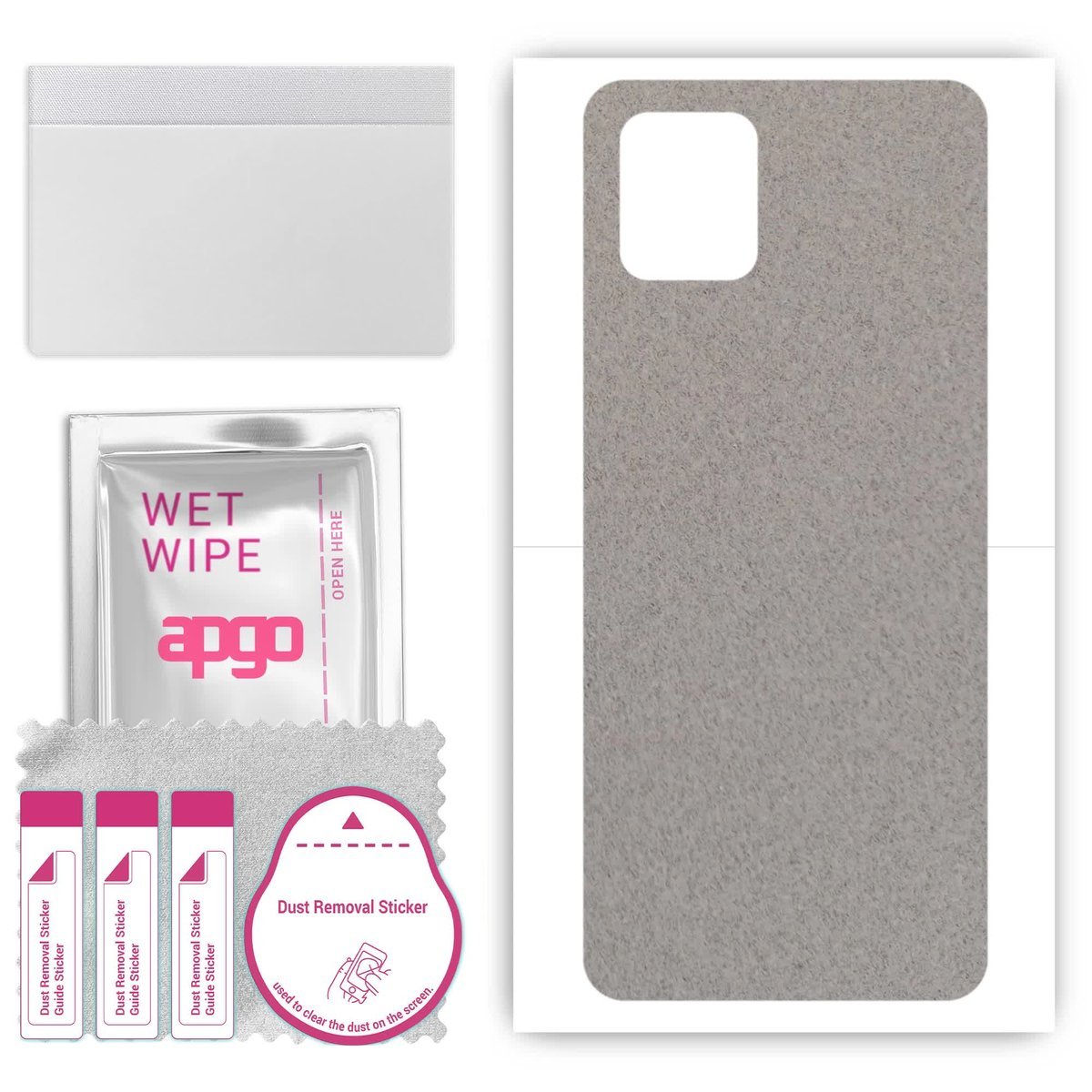 Folia naklejka skórka strukturalna na TYŁ Zamsz do Vivo V20 Pro - Zamsz Szary - apgo SKINS