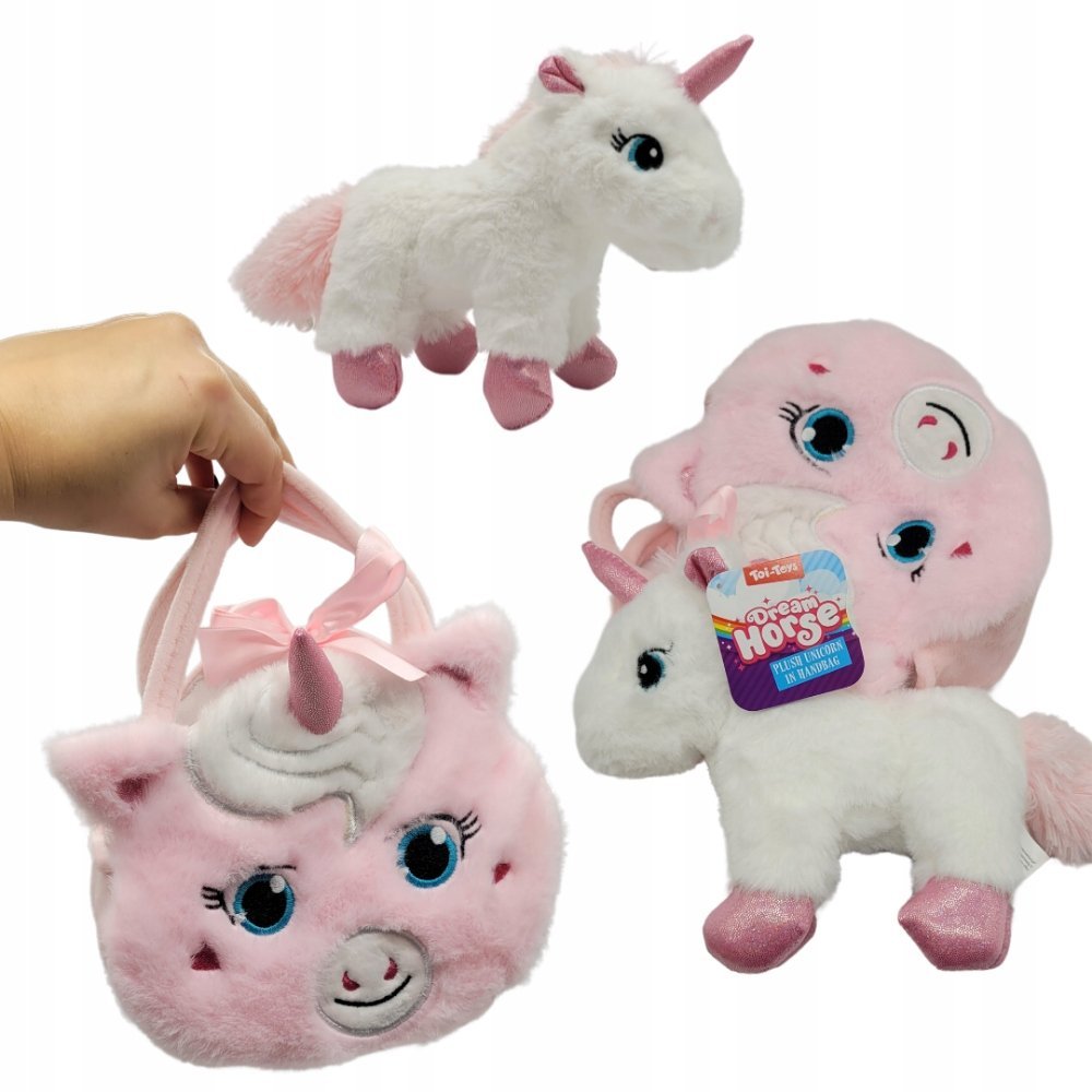 Jednorożec w Eleganckiej Torebce z Rogiem 2 w 1 Pluszowy