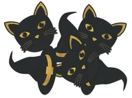 Halloween - Dekoracja dwustronna Czarownica i kot - 12 szt. - miniaturka - grafika 1