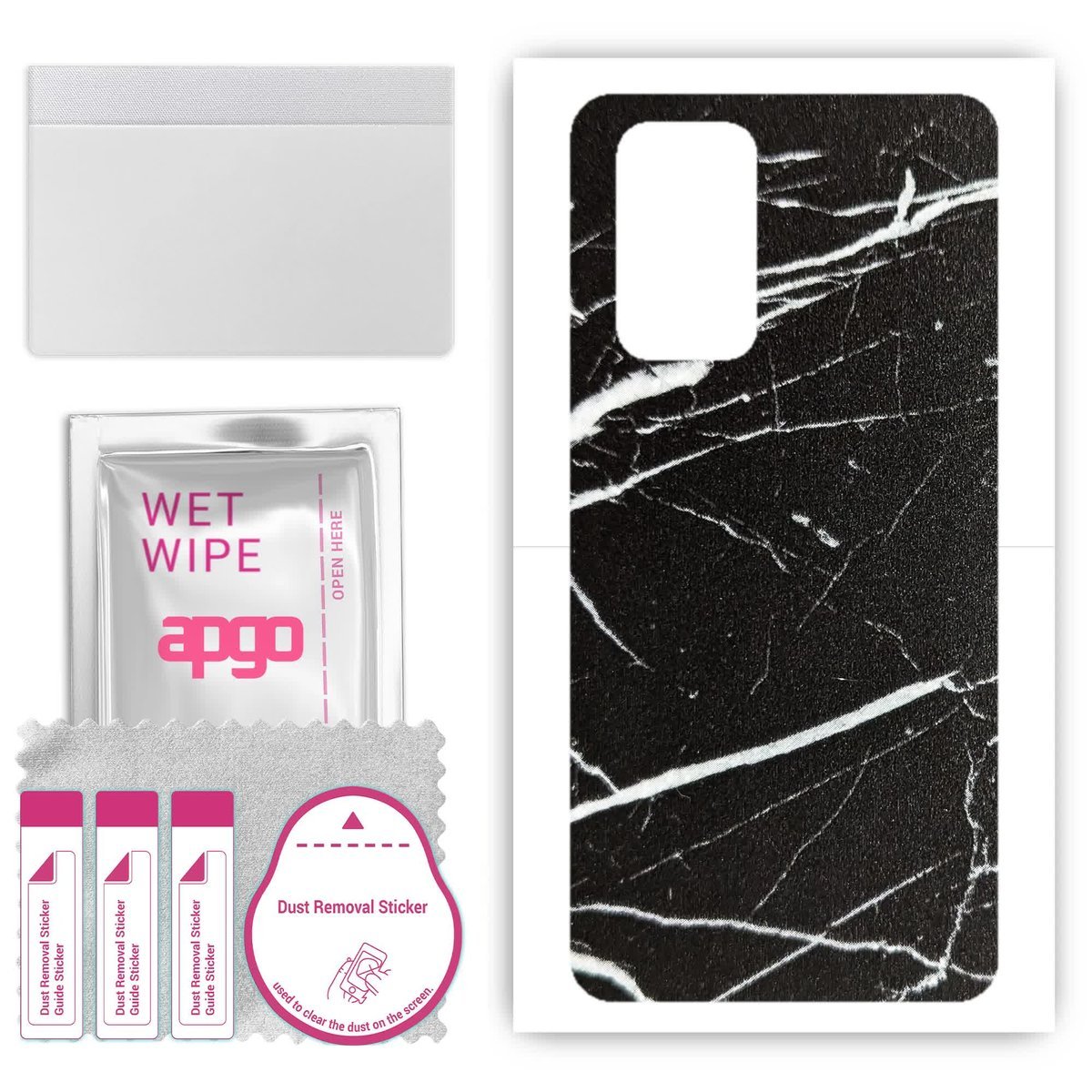 Folia naklejka skórka strukturalna na TYŁ do Xiaomi Redmi Note 10 Pro Max - Marmur Ciemny - apgo SKINS