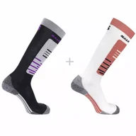 Skarpetki sportowe męskie - SALOMON S/Access 2-Pack deep black/white EU 42-44 - miniaturka - grafika 1