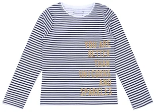 Biało-granatowa bluzka w paski 12-13 lat 158 cm - Bluzki damskie - miniaturka - grafika 1