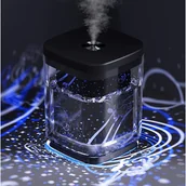 Nawilżacze powietrza - Ultradźwiękowy nawilżacz powietrza z 2 regulowanymi trybami rozprowadzania mgiełki, automatycznym wyłączaniem, kolorowym światłem nocnym, przenośnym - miniaturka - grafika 1