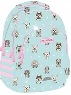 Plecaki szkolne i tornistry - PLECAK SZKOLNY TORNISTER MŁODZIEŻOWY MIĘTOWY DLA DZIEWCZYNKI PIESKI - miniaturka - grafika 1
