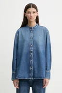 Koszule damskie - Tommy Hilfiger koszula jeansowa damska kolor niebieski regular WW0WW47732 - miniaturka - grafika 1