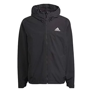 Kurtki męskie - Adidas Męska kurtka Bsc 3s R.r. Jkt Czarny XL GM2169 - grafika 1