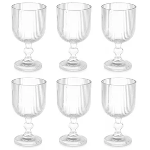 Kieliszek do wody w prążki, 370 ml, 6 sztuk - Kieliszki - miniaturka - grafika 1