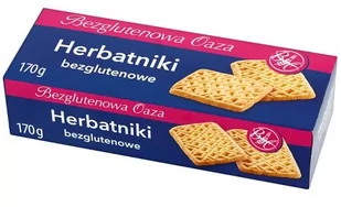 Oaza Bezglutenowa Herbatniki 170g bezglutenowe Bezglutenowa OAZA HERBATNIKI 170G - Ciastka - miniaturka - grafika 1
