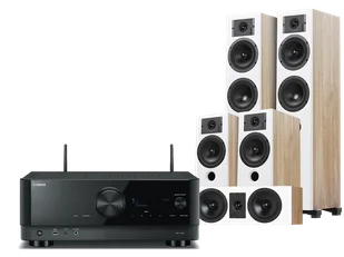 Kino domowe Yamaha RX-V4A (czarny) + Diva 5 + 3 + 7 (dąb) - Kino domowe - miniaturka - grafika 1