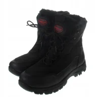 Botki męskie - Pelbiuqik Męskie Ocieplane Wysokie Trzewiki Czarne 45 Jja - miniaturka - grafika 1