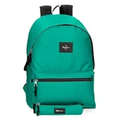 Torby na laptopy - Pepe Jeans Aris Evergreen Plecak na laptopa z podwójną kieszenią na laptopa 15,6 cala, zielony 31 x 44 x 17,5 cm Poliester by Joumma Bags, zielony, podwójny plecak na laptopa, zielony, Plecak na - miniaturka - grafika 1