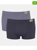 Majtki damskie - Sloggi Bokserki (2 pary) w kolorze błękitnym i granatowym - miniaturka - grafika 1