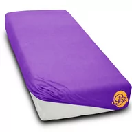 Prześcieradła - Prześcieradło Bawełniane Jersey 90X200Cm Fiolet - miniaturka - grafika 1