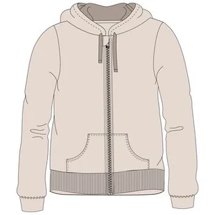 Bluza damska z kapturem BASIC beżowa L - Bluzki damskie - miniaturka - grafika 1