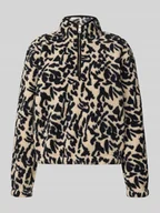 Bluzy damskie - Bluza o kroju regular fit z kołnierzem i wzorem na całej powierzchni model ‘NEW DALLAS’ - miniaturka - grafika 1