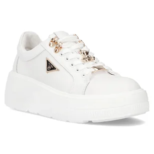 Skórzane sneakersy damskie Filippo DP6382/24 WH biały - Półbuty damskie - miniaturka - grafika 1