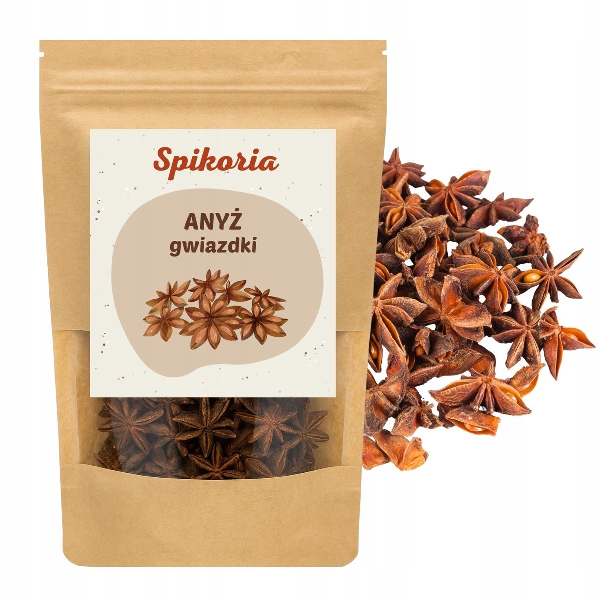 ANYŻ GWIAZDKI 100g Gwiaździsty cały aromatyczny do herbaty Spikoria