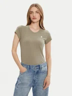 Koszulki i topy damskie - G-Star Raw T-Shirt Eyben D24533-4107 Zielony Slim Fit - miniaturka - grafika 1