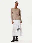 Sukienki - Desigual Sukienka codzienna Kala 25WWVK25 Biały Slim Fit - miniaturka - grafika 1