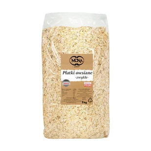 Płatki Owsiane Zwykłe 1kg MONA - Płatki śniadaniowe i musli - miniaturka - grafika 1