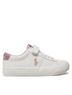 Polo Ralph Lauren Sneakersy RL01214110 Biały - Buty dla dziewczynek - miniaturka - grafika 1