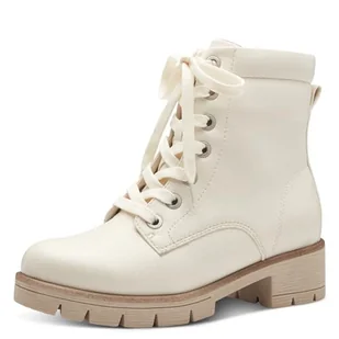 Jana Damskie sztyblety Lace Boot Heel 8-25263-43, kość słoniowa, 37 EU Weit - Botki damskie - miniaturka - grafika 1