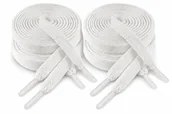Akcesoria obuwnicze - Sznurówki białe płaskie 130cm 6mm do trampek sneakersów 2 pary - miniaturka - grafika 1
