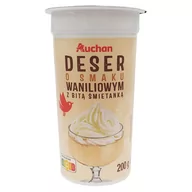 Desery mleczne - Auchan - Deser waniliowy z bitą śmietaną - miniaturka - grafika 1
