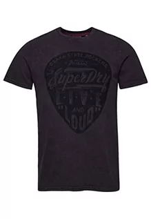 Koszulki męskie - Superdry Koszulka męska z nadrukiem, Heavy Backstage Black, 3XL - grafika 1
