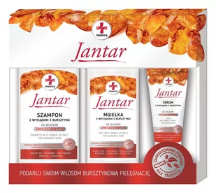 Jantar Medica Zestaw Medica do włosów zniszczonych (szampon 330 ml +serum 30ml + mgiełka 200ml) ZES2257 - Serum do włosów - miniaturka - grafika 1