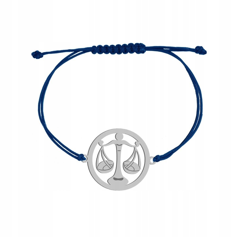 Srebrna Bransoletka Znak Zodiaku WAGA GRAWER